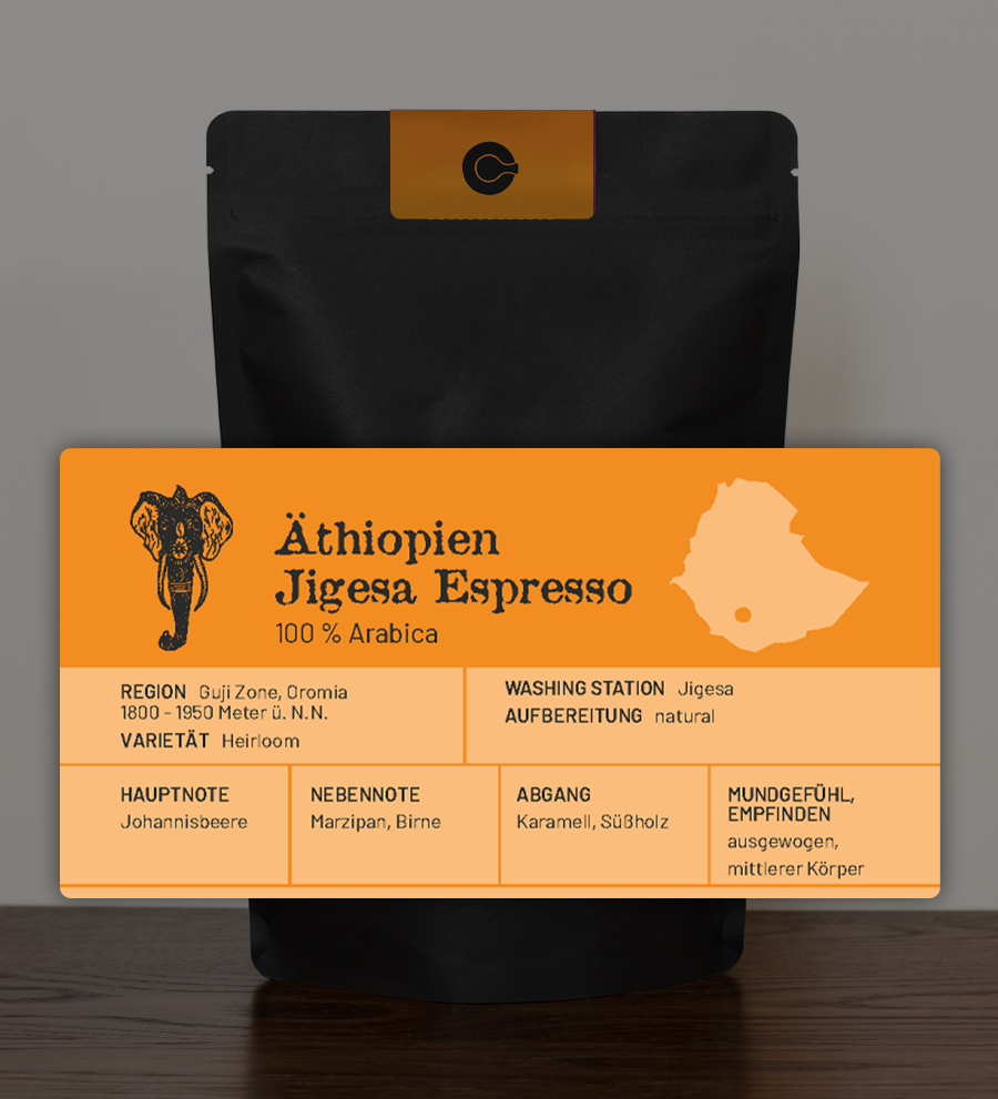 Äthiopien Jigesa Espresso -natural-