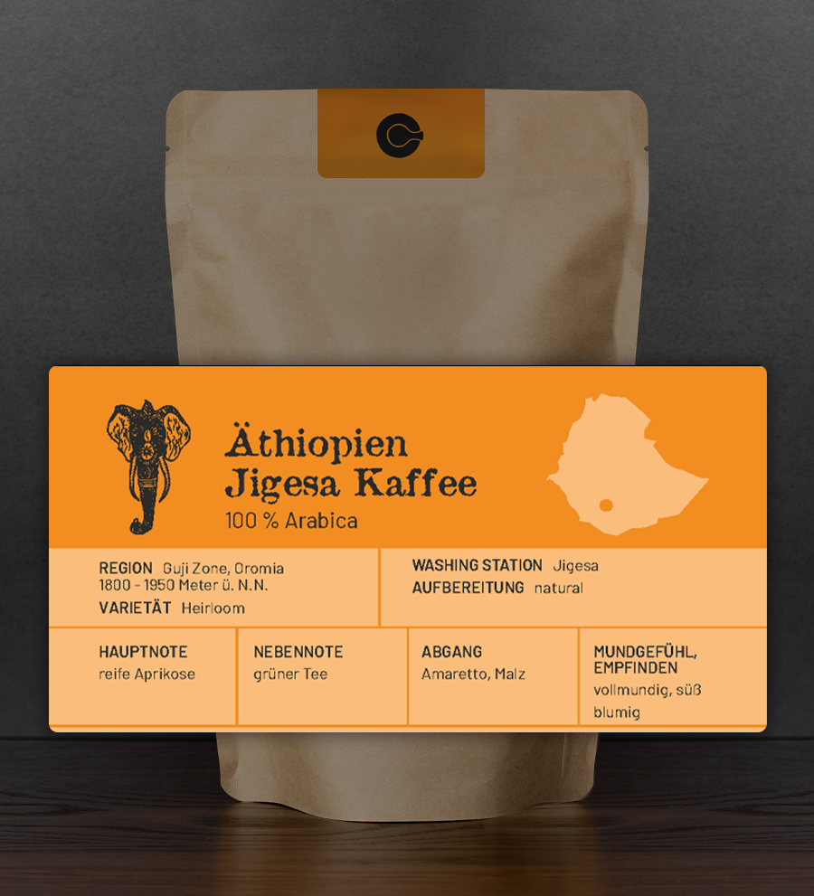Äthiopien Jigesa Kaffee -natural-